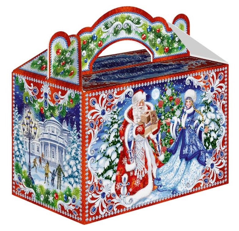 ГК19. Набор конфет Чемоданчик средний На  катке (МГК, УФ лак, блестки), H 19см. вес 1000гр. 950 руб.