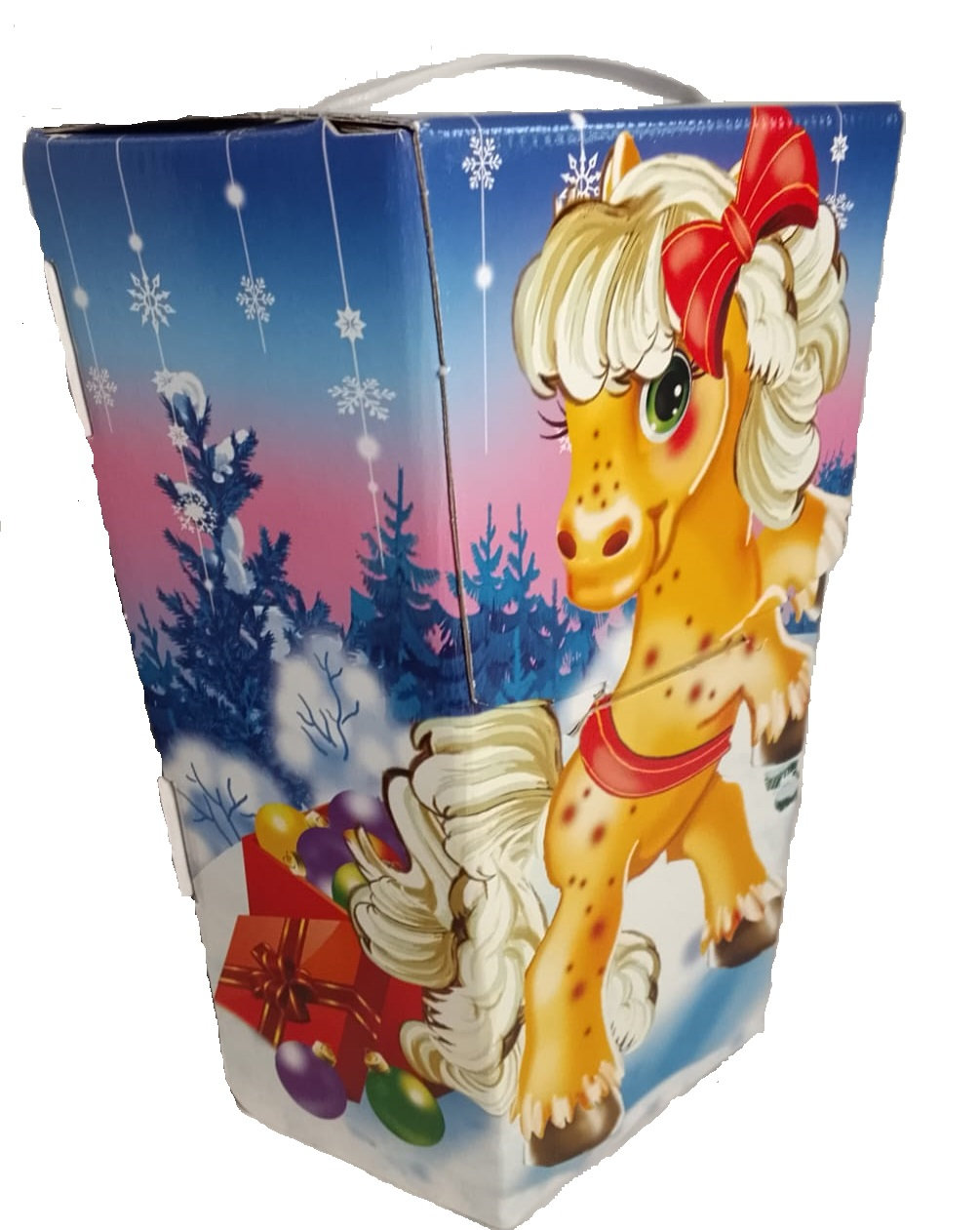 ГК2. Набор конфет Лошадка с бантом (МГК, УФ лак, пластиковая ручка)  H 20.5см. вес 500гр. 450 руб.