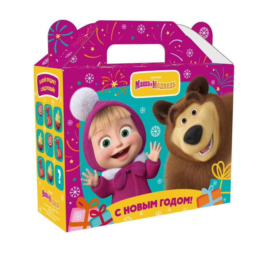 ГК29. Набор конфет Маша и Медведь, (МГК, УФ лак), H 22см. вес 1200гр. 1150 руб.