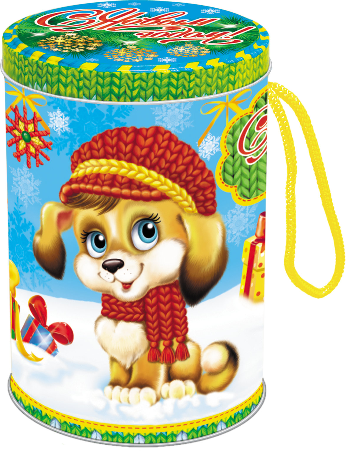 Ж1. Набор конфет Мистер Гав (жесть)  H 13см. вес 200гр. 250 руб.