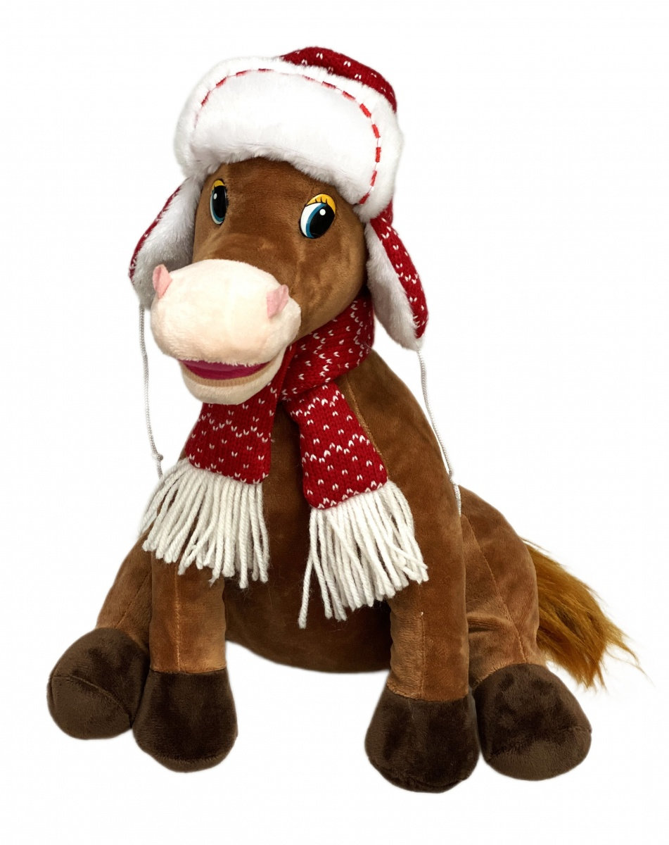 Т8. Набор конфет Лошадка Январик музыкальная  (текстиль), H 35см., вес 900гр. 1880 руб.